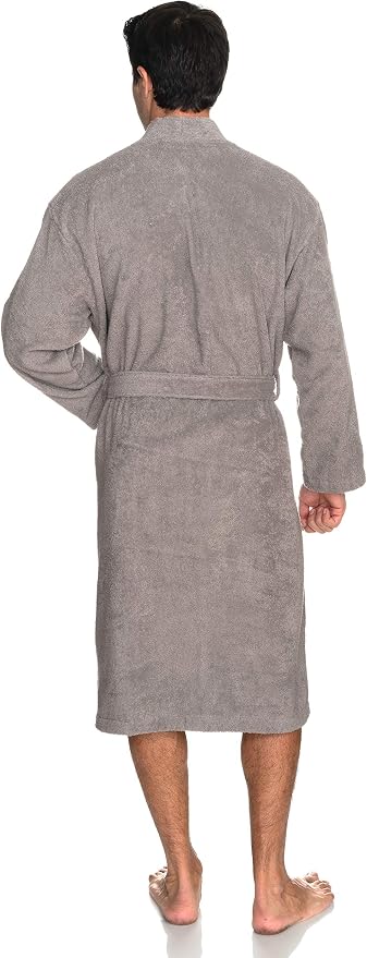 TowelSelections Mens Robe Cotton Terry Cloth Bathrobe Soft Kimono Towel Bath Robe for Men XS to 4X