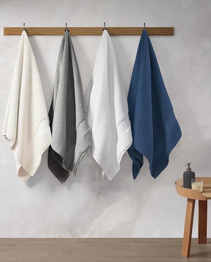 100% Organic Cotton Towels 650 GSM Plush Feather Touch Quick Dry Bath Sheet, Pack of 2 GOTS Certified, Oeko-Tex Green Certified, Organic Cotton Bath Sheet