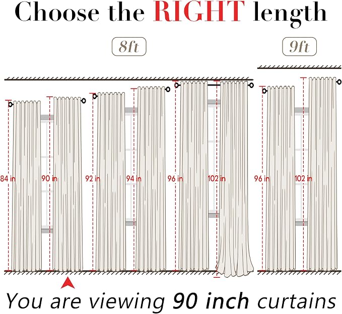 XTMYI Back Tab/Hook Belt Linen Cotton Sheer Curtains for Bedroom Living Room,70 Inch Wide,90 Inch Length 2 Panels,Olive Green