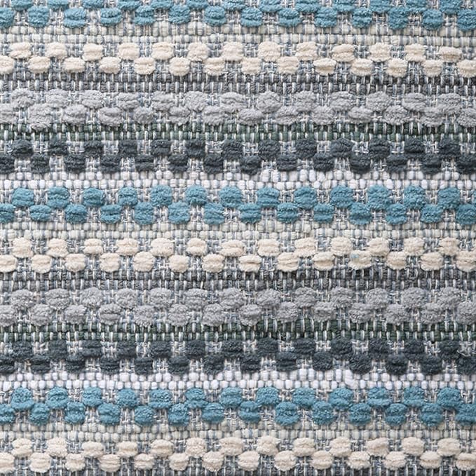 Cotton Chenille Hand Woven Area Rug 2x3 Feet - Aqua Combo, Reversible Quick Water Absorbent Accent Floor Rugs Ideal for Bathroom, Kitchen, Bedroom | Spa Blue Soft Washable Durable Mat for Home Décor