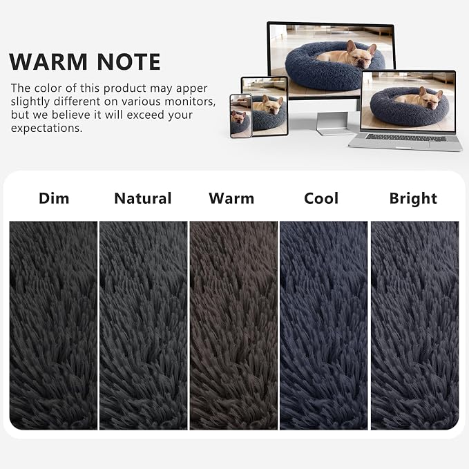 MIXJOY Orthopedic Dog Bed Comfortable Donut Cuddler Round Pet Beds Ultra Soft Washable Dog and Cat Cushion Bed (30'', Coffee)
