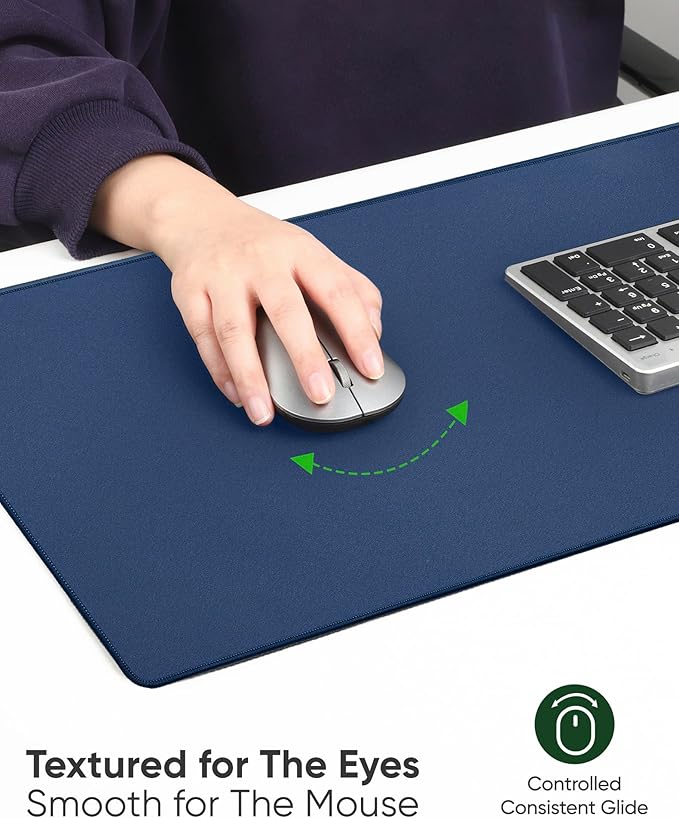 ALOANES Dark Blue Waterproof Mouse Pad, 3XL 15.74"x35.43"x0.12"