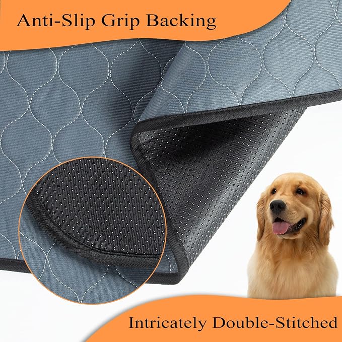 Bunlitent Washable Pee Pads for Dogs 5 Pack, 36x41, Reusable Puppy Pads, Dog Training Pads with Quick Dry, Anti-Slip Dog Cat Pee Pads, Whelping Pads, Potty Pad