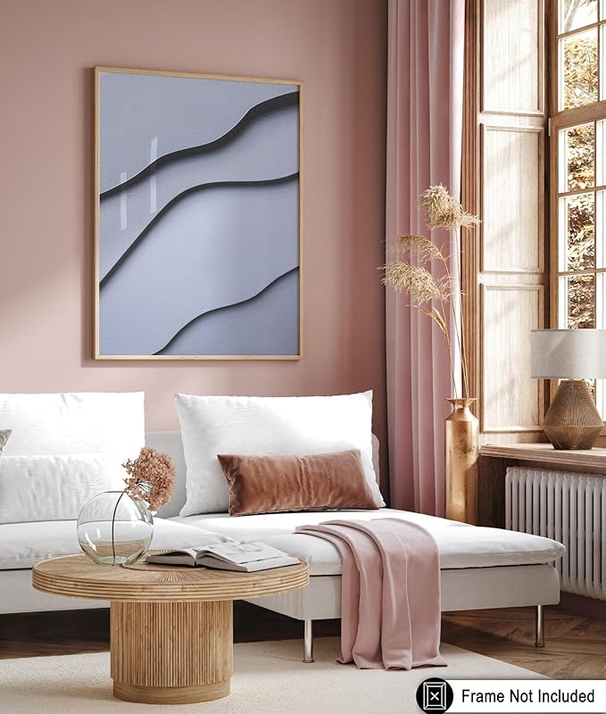 Monem Art Minimalist White Paper Waves Print - Abstract Scandinavian Texture Poster - Wall Decor for Living Room, Bedroom or Office - 24x32 Unframed Wall Art by Mareike Bohmer