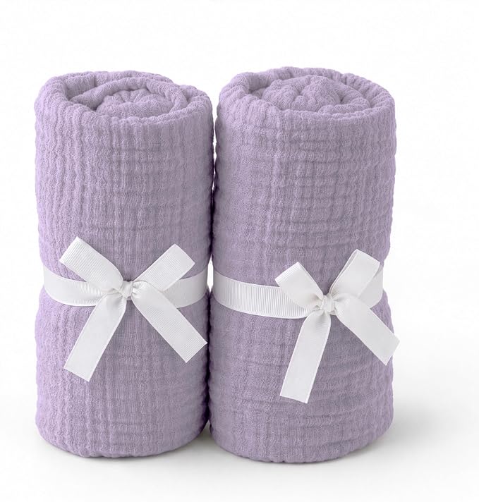Newton Baby Deluxe Crib Sheet – Ultra-Soft Breathable Organic Cotton Fitted Crib Sheet | Thicker & Softer Design | Machine Washable Baby Bedding | Lavender