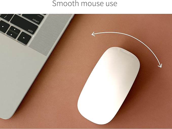 RENMTURE Desk Pad, Cork & PU Leather Desk Mat, Large Mouse pad, Non-Slip Desk Protector and Blotter, Waterproof Writing Pad, Desk Accessories and Organizers for Home Office (Brown, 36"x17")