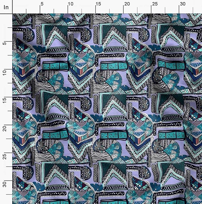 Soimoi African Print - Purple, Premium Cotton Cambric Fabric - Medium Weight Material for Quilting, Kurtis, Blouse, Kids Clothing, Tunic, Curtains - 42" Inch Wide, 1 Yard