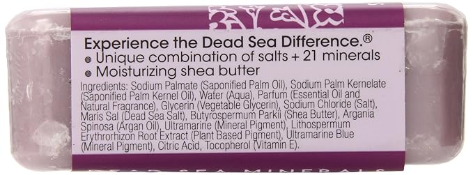 One With Nature Lilac Dead Sea Mineral Soap, 7 Ounce Bar (Pack of 2)