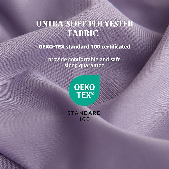 DOWNCOOL Comforters Queen Size, Duvet Insert, Light Purple All Season Duvet, Lightweight Quilt, Down Alternative Hotel Comforter with Corner Tabs (Light Purple, Queen 88x92 Inches)