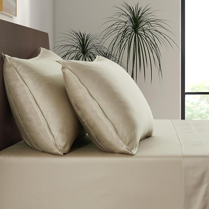 Queen Envelope Pillowcase Set | 100% Viscose | Organically Grown | Ultra Soft | Cooling | 2pcs [Cocoa]
