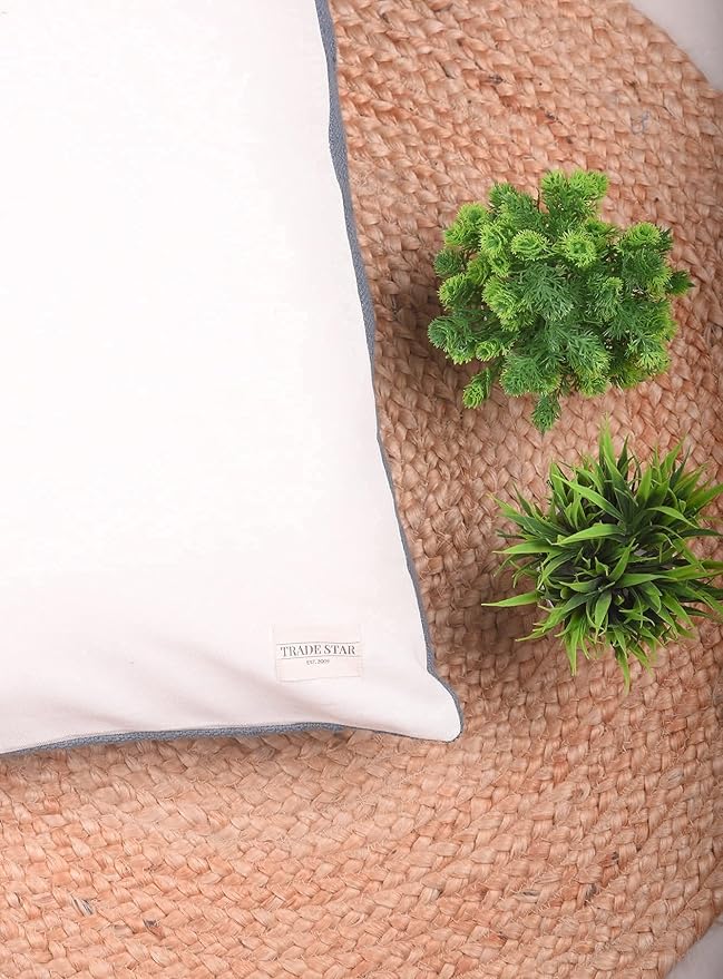Trade Star Handloomed Pillow Cover 100% Cotton Pillow Cover Boho Pillow Cases Summer Farmhouse Rustic Home Decor Lumbar Back Rest Cushion Case Spring Decorative (Dark Grey Snow 14X36 INCHES)