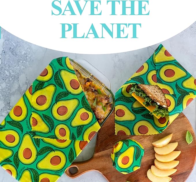 Meli Wraps - Reusable Beeswax Wrap Roll, Zero Waste Bees Wax Wraps for Covering Food, Kitchen Roll for Food Storage, 13.5 x 42, Avocado