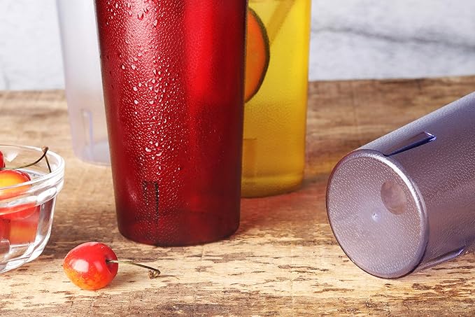 New Star Foodservice Restaurant-Grade Polycarbonate Beverage Tumblers, 12 oz, Clear, Set of 12