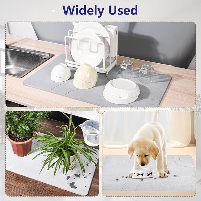 Fast Drying Stone Bath Mats for Bathroom, Non-Slip Diatomaceous Earth Bath Mat, Super Absorbent Bath Mat Stone Sand Arcana