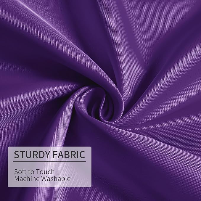 Gibelle Purple Fabric Shower Curtain or Liner, 72x72 Waterproof Shower Curtain Liner for Bathroom with Metal Grommets, Soft Cloth & Hotel Quality, Machine Washable
