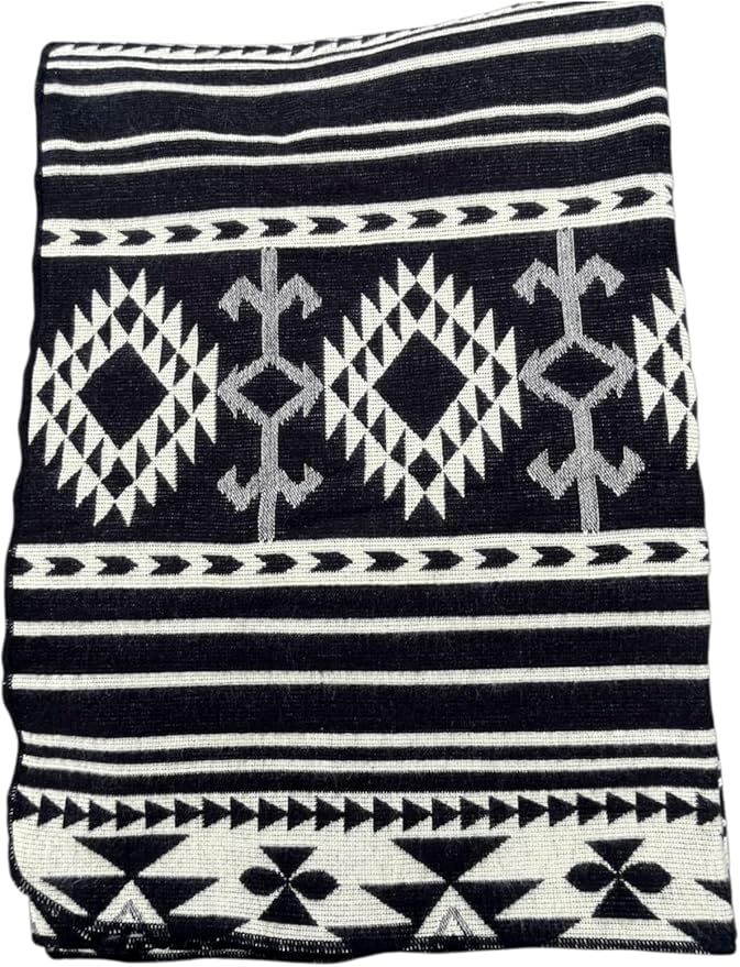 Alpaca Blanket Throw 78x47 in | Ultra Soft, Non-Itchy & Breathable | Premium Alpaca Wool Blanket | Warm, Hypoallergenic Natural Fiber | Handmade Luxury Throw for Sofa, Bed or Travel. Black