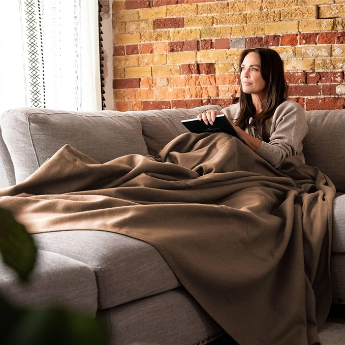 Arcturus Bighorn 100% Virgin Wool Blanket | Heirloom-Quality Wool Bedding for Home & Cabin | Warm, Thick & Durable | Twin, Queen & King Sizes (Mocha, King)