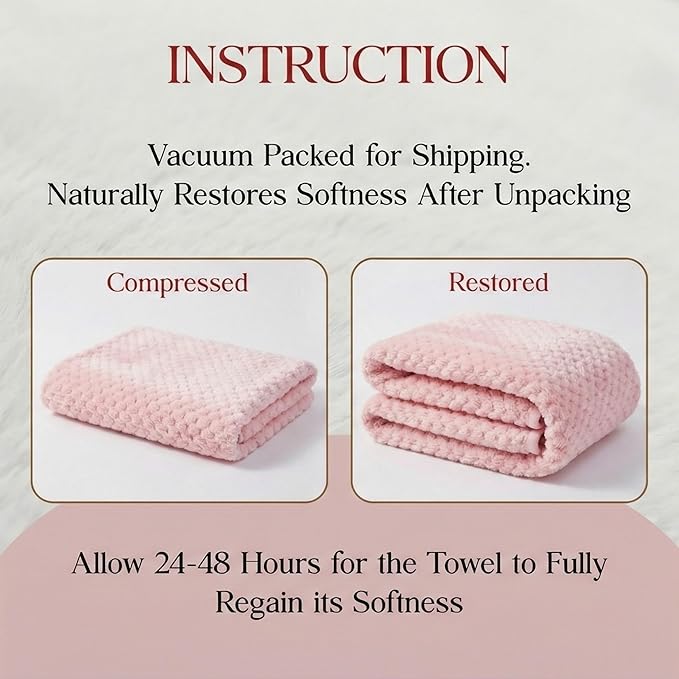 3 Pack Microfiber Hair Towel Wrap for Women 26 x 10 in | Hair Drying Towel with Button |Hair Turban Towel Quick Dry Coral Fleece Head Towels (Pink + Blue + Grey)