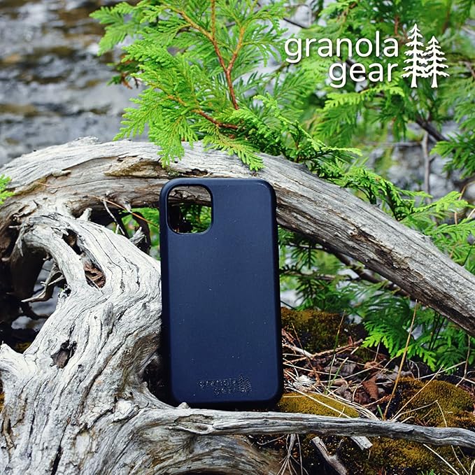Eco by GranolaGear - Eco Friendly Phone Case for iPhone 11 Pro by GranolaGear - Biodegradable, Compostable, Plastic-Free, Made from Plants - Black Stone