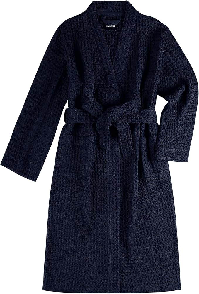Luxury Organic Japanese Cotton Hotel & Spa Waffle Bathrobe for Men and Women (Hooded/Kimono)