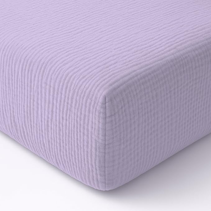 Newton Baby Deluxe Crib Sheet – Ultra-Soft Breathable Organic Cotton Fitted Crib Sheet | Thicker & Softer Design | Machine Washable Baby Bedding | Lavender