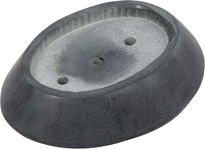 Ajuny Self Draining Soap Dish with Drain Durable Waterfall Stone Soap Tray Holder Soap Saver for Shower, Bathroom, Kitchen, Bathtub Easy Clean - Grey | Soap Saver Tray Natural Stone Plate for Kitchen Countertop Shower Bathroom Accessories Non-Slip Keep...