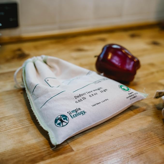 Simple Ecology Organic Cotton Reusable Bulk Bin Bags - Small 3 Pack