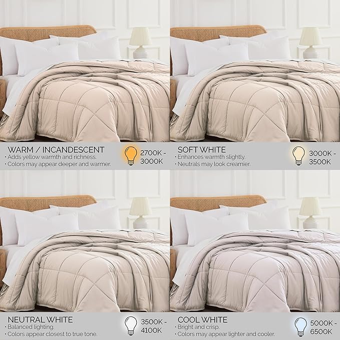 Southshore Fine Living, Inc. Twin/XL Comforter/Duvet Insert, Down-Alternative Comforter, Pet Hair Resistant Bedding Comforters, Cozy and Fluffy Comforters, Twin Size Bedspread, All Seasons, Bone