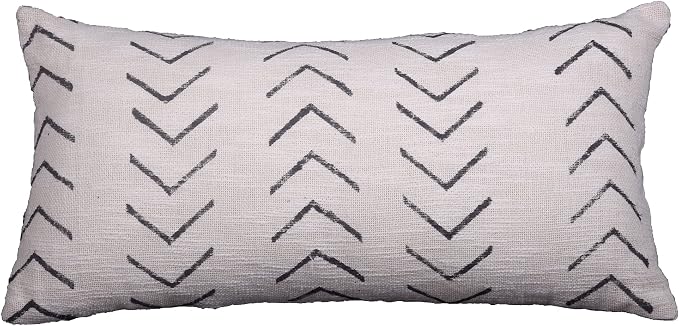 Trade Star Decorative Modern Luxurious Bedding Pillow 100% Cotton Throw Pillow Cover Rectangular Pillow Cover Lumbar Cushion Case for Home Decor (Ivory Phoenix 12X24 INCHES)