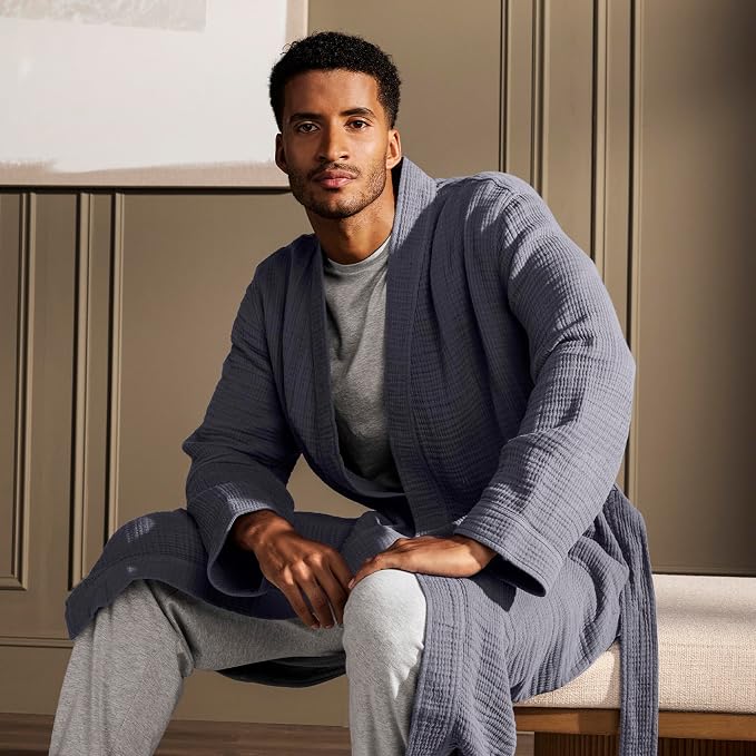 BOLL & BRANCH Dream Robe - 100% Organic Cotton - Ultra Soft, Lightweight, Breathable, and Pre Shrunk - Unisex