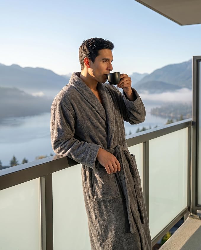 Plush Necessities 100% GOTS Certified Organic Cotton Terry Bathrobe