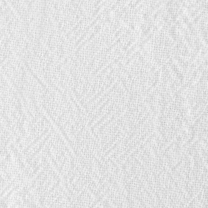 Archaeo - 54870 Washed 100% Cotton Twist Tab Curtain, 52" x 63" Panel, White