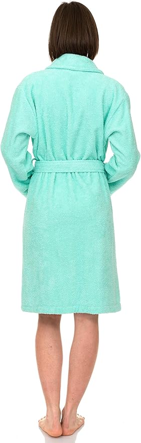 TowelSelections Women’s Robe, 100% Cotton Short Terry Shawl Bathrobe