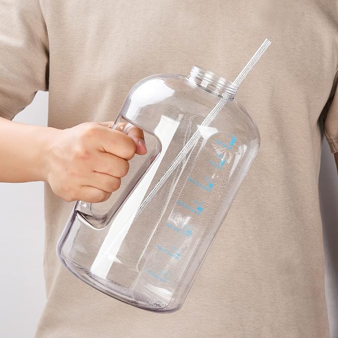 ALINK 12-Pack Reusable Glitter Straws, 13 in Extra Long Hard Plastic Clear Tumbler Straws for Stanley Owala 40 oz Tumbler, 1 Gallon Jug, 64/32 oz Tall Bottles, Starbucks with Brush