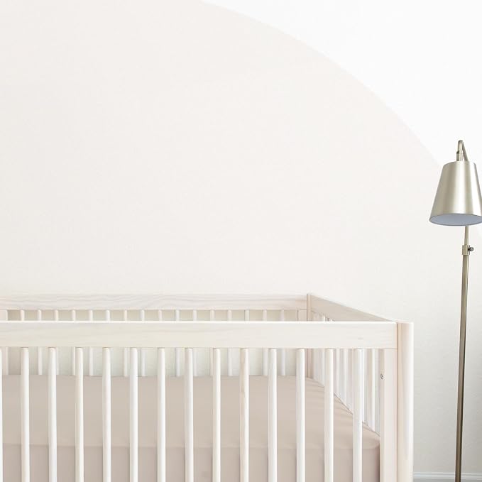 Makemake Organics GOTS Certified Organic Cotton Fitted Crib Sheet Soft Breathable (28"x52", Taupe)