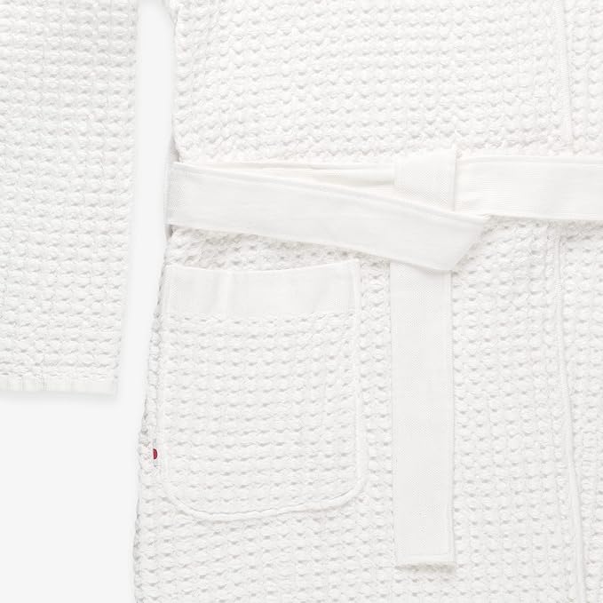 ONSEN Supima Waffle Bath Robe – Luxury Cotton Robe for Women & Men, Lightweight Spa Robe, Quick Dry, Soft & Absorbent