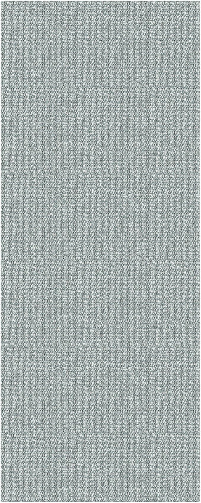 EARTHALL Washable Runner Rug 2x6 Ft Non Slip Runners for Hallways Cotton Rubber Backed Kitchen Runner Braided Indoor Floor Carpet Runners for Entryway, Hallway, Kitchen, Bedroom, Turquoise/Gray