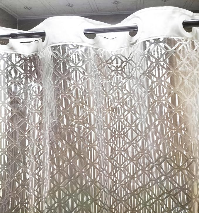 EVA 8G Bathroom Shower Curtain Liner, 72x74 Inch 3D Frosted Heavy Duty Waterproof Shower Curtain Liner Thick Plastic Shower Curtains No Hooks