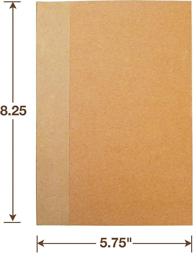 moonster A5 Refill Paper Lined, 320 Pages – A5 Paper Inserts (8.3x5.9 in) for Refillable Leather Notebooks – 70gsm Smooth Writing Journal Refill Page with Bookmark