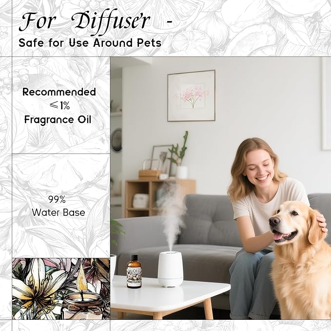 HIQILI Honeysuckle Fragrance Oil for Diffuser & DIY Candle Making - 1 Fl Oz | Ideal for Making Perfume for Women, Relaxation, Beautiful Gifts - 30 ML