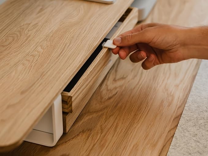 OAKYWOOD Large Modular Drawer – Solid Wood Desk Organizer with Drawers – Document Holder & Office Storage – For Home Office Use – Black Oak – Dual Size