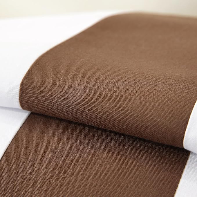 TAOSON Set of 2, 100% Cotton Canvas Patchwork Throw Pillow Covers 18x18 Inch Modern Brown Striped Pillow Cushion Covers Farmhouse Decor Pillow Cases for Couch Living Room Bed Sofa Decor