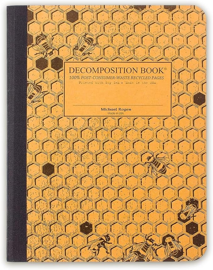 Decomposition Honeycomb College Ruled Composition Notebook - 9.75 x 7.5 Journal with 160 Lined Pages - Notebooks for School Supplies, Home & Office - 100% Recycled Paper - Made in USA