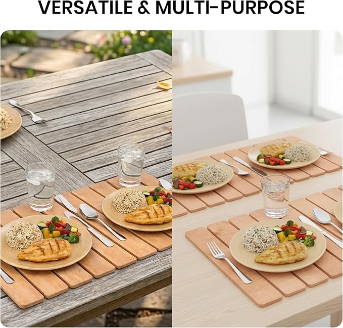 Large Stone Drying Mat 24"x16" – Diatomaceous Earth Stone Dish Drying Mat – Foldable, Ultra-Absorbent & Quick-Drying Countertop Protector for Cups, Plates, Utensils & Cookware - Wood Grain Textured