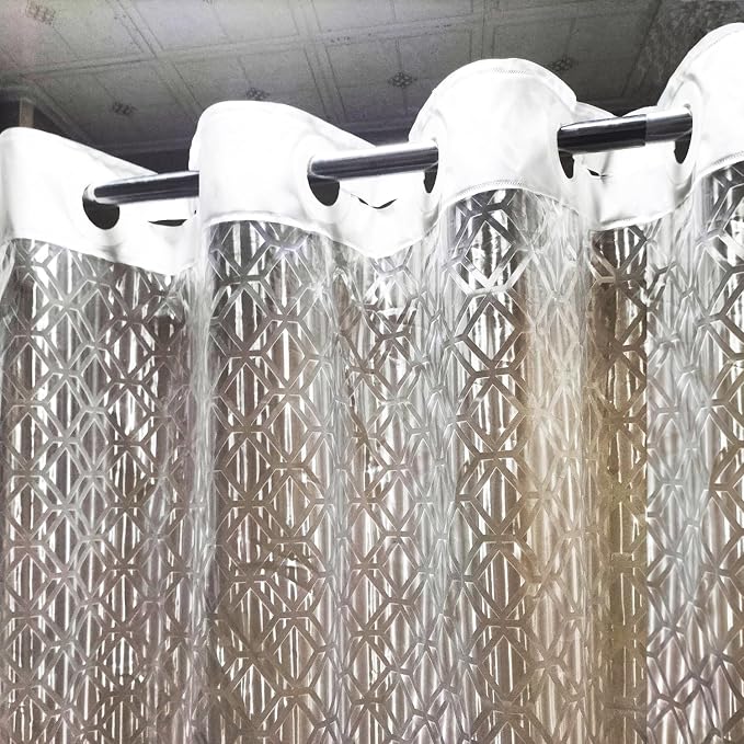 EVA 8G Bathroom Shower Curtain Liner, 72x74 Inch 3D Frosted Heavy Duty Waterproof Shower Curtain Liner Thick Plastic Shower Curtains No Hooks