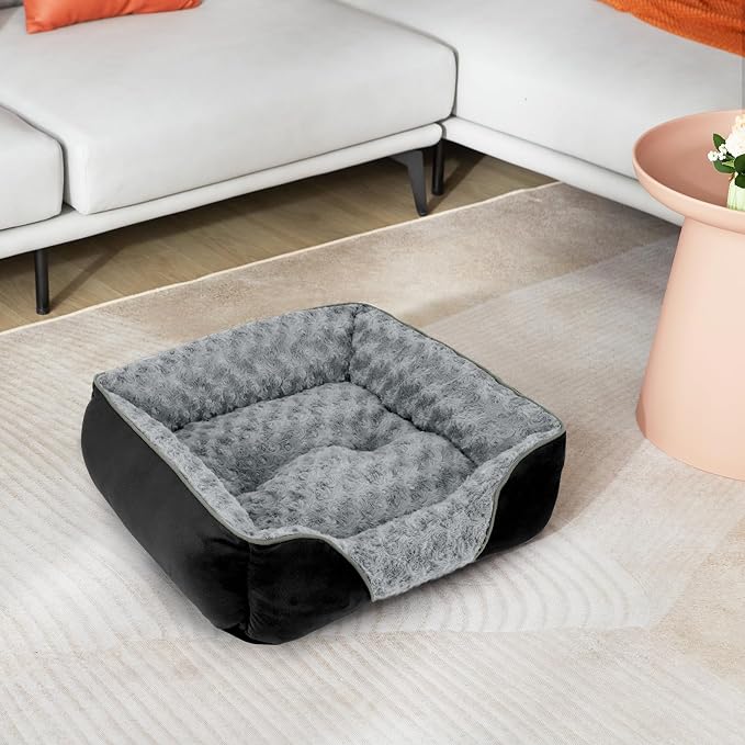 INVENHO XX-Large Dog Bed Rectangle Washable Orthopedic Soft Calming Sleeping Durable Pet Cuddler with Anti-Slip Bottom
