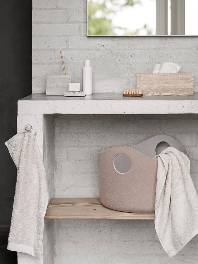 Blomus Riva Organic Terry Cloth Hand Towel - Moonbeam (Cream) - Set of 2-30x50cm / 12x20in