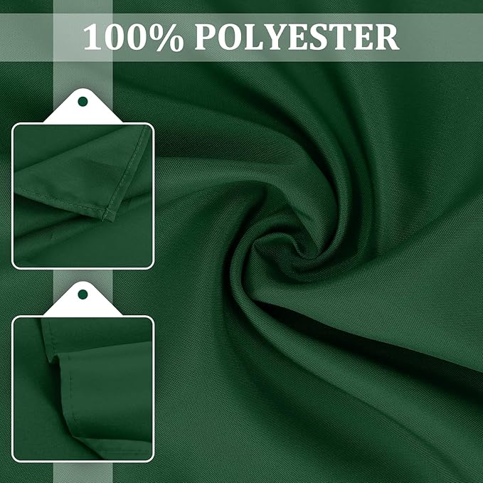 SuperO Set of 120 Cloth Napkins 17 x 17 Inch, Polyester Solid Washable Dinner Napkins with Hemmed Edges,Great for Restaurant, Wedding and Party(Hunter)
