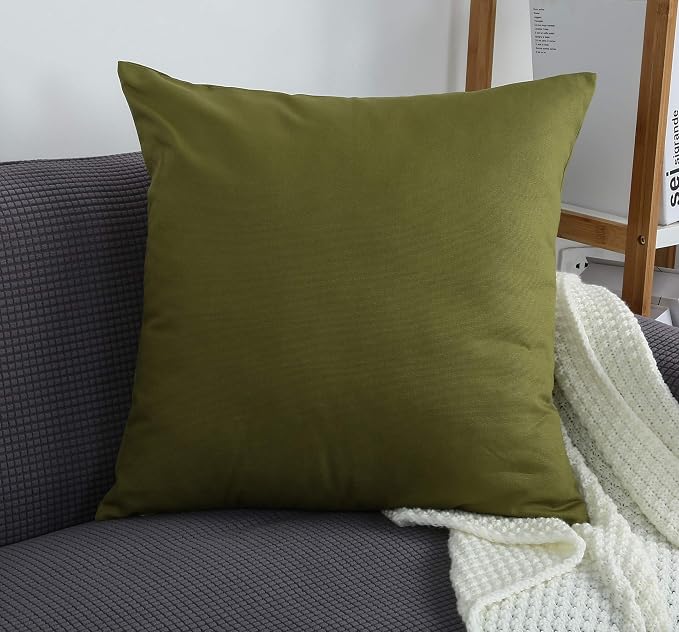 TangDepot 100% Cotton Solid Throw Pillow Cover 26x26 Orange | 100% cotton, same-color zip, machine wash & air dry. For living room, bedroom, office, car. 42 colors, 409 sizes. Cover only.