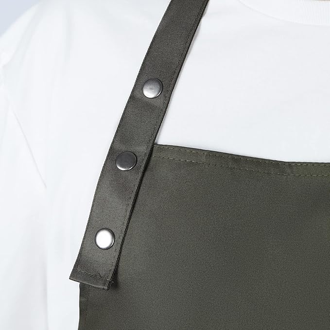 Art Aprons for Painting Pottery Ceramics, Mens Women Kitchen Cooking Aprons Waterproof Green
